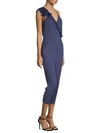 Parker Addison Ruffle Jumpsuit In Blue Horizon