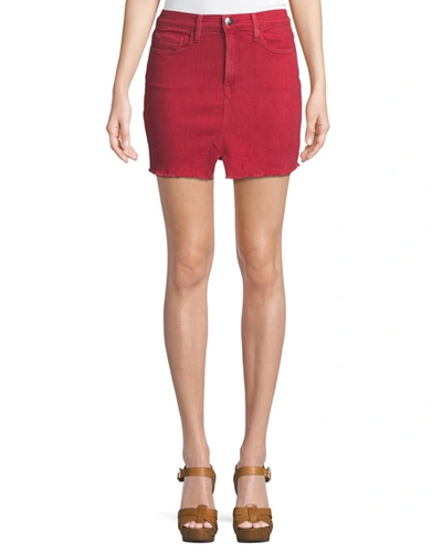 Frame Le Mini Slit-front Denim Skirt