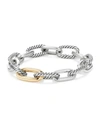 David Yurman Women's Madison Chain Medium Bracelet With 18k Bonded Yellow Gold/11mm In Silver