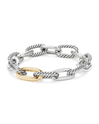 David Yurman Women's Madison Chain Medium Bracelet With 18k Bonded Yellow Gold/11mm In Silver