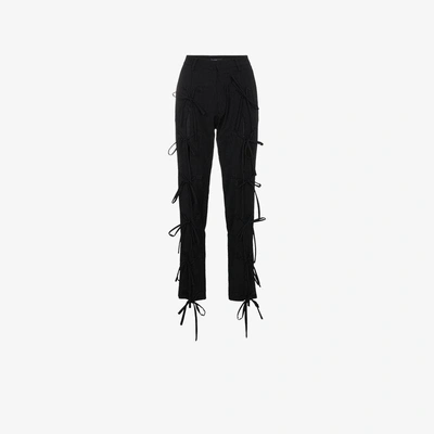 Blindness Tie Front Trousers In Black