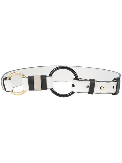 Diane Von Furstenberg Dvf  Ring Detail Belt - White