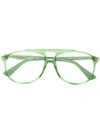 Gucci Eyewear Oversized Acetate Glasses - Green