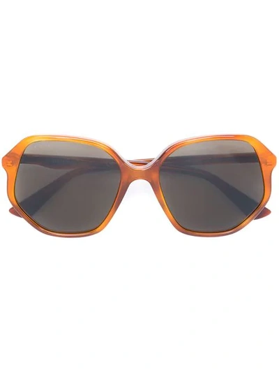 Gucci Oversized Sunglasses In Brown