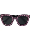 Gucci Eyewear Embellished Heart Sunglasses - Black