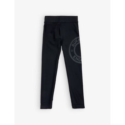 Burberry Kids' Logo Leggings In Black