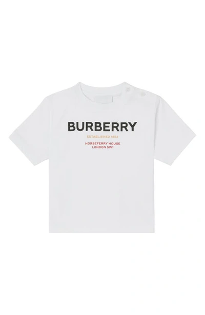 Burberry Kids' Horseferry Cotton Jersey T-shirt In White