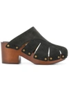 Chloé Chloe Suede Quinty Clogs In Black