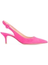 Gianvito Rossi Slingback Pointed Toe Pumps In Pink