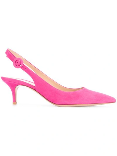 Gianvito Rossi Slingback Pointed Toe Pumps In Pink