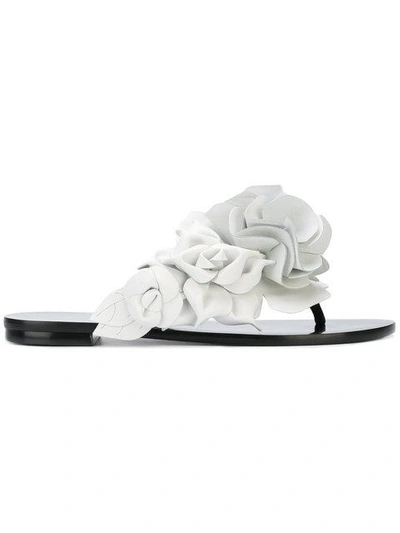 Sophia Webster Jumbo Flat Sandals In White