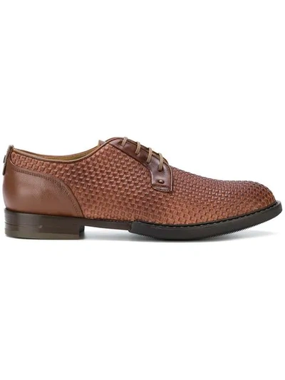 Brimarts Woven Oxford Shoes In Brown