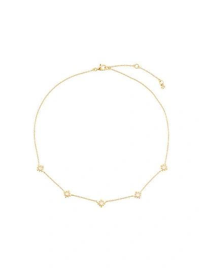 Astley Clarke Mother Of Pearl Mini Floris Necklace In Metallic