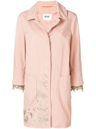 Bazar Deluxe Embroidered Coat - Pink