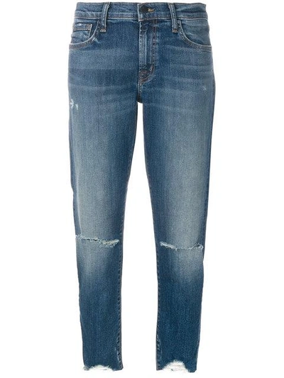 J Brand Cropped Skinny Jeans In Blue