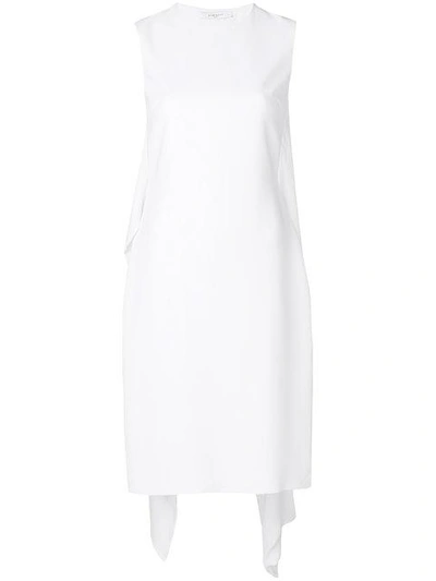 Givenchy Sleeveless Open Back Midi Shift Dress In White