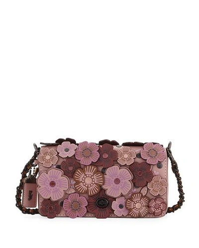 Coach Dinky Tea Rose Crossbody Bag In Pink ModeSens