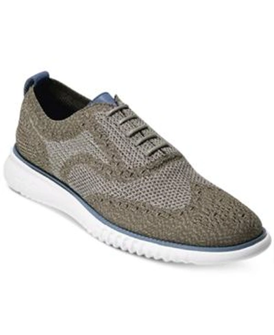 Cole Haan 2.zerogrand Stitchlite Water Resistant Wingtip In Optic White