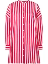 Aspesi Striped Shirt Dress - Red