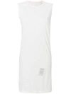 Rick Owens Drkshdw Fitted Sleeveless Dress In White