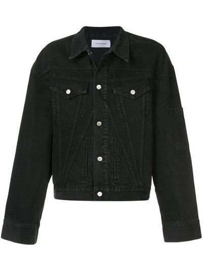 Chin Mens Denim Jacket In Black