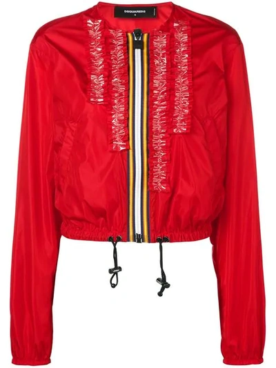 Dsquared2 Zipped Bomber In Red