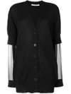 Givenchy Sheer Sleeve Cardigan