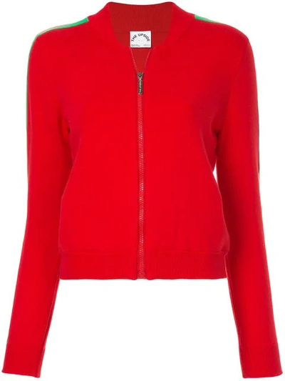 The Upside Sal Striped Cotton-blend Jacket In Red