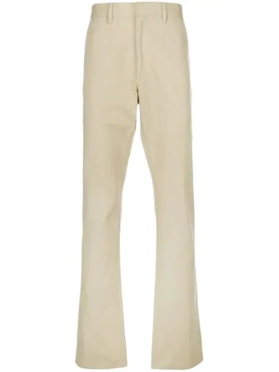 Prada Straight Leg Trousers In Neutrals