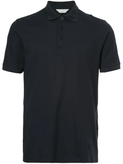 Gieves & Hawkes Classic Polo Top In Blue