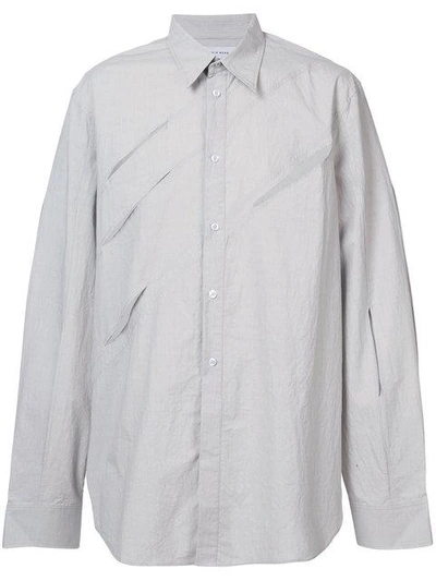 Chin Mens Grey Cut-out Shirt