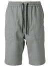 Ami Alexandre Mattiussi Ami - Elasticated Waist Straight Leg Wool Shorts - Mens - Grey In Heather Grey