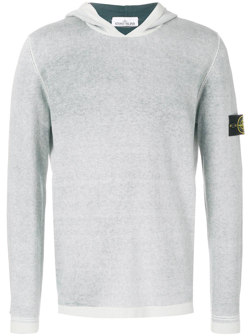 stone island grey pullover hoodie