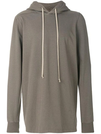 Rick Owens Drkshdw Grey Long Pullover Hoodie