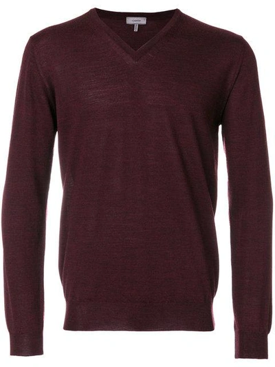 Lanvin V-neck Sweater - Red