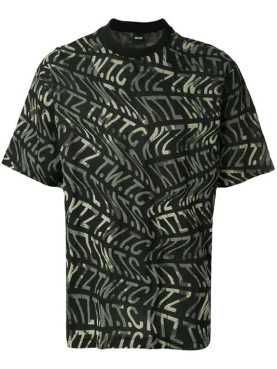 Ktz Camouflage Logo Print T-shirt In Black