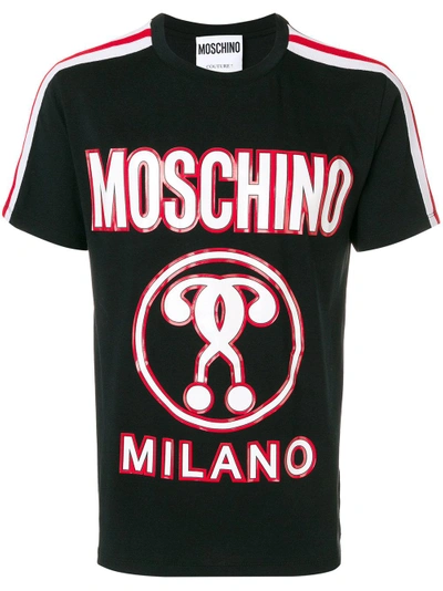 Moschino Contrast Logo T In Black