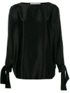 Gianluca Capannolo Tied Sleeves Blouse In Black