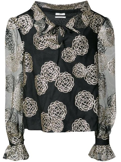 Co Floral Embroidery Blouse