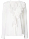 Chloé Ruffle Sleeved Blouse In White