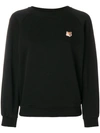 Maison Kitsuné Fox Patch Sweatshirt - Black