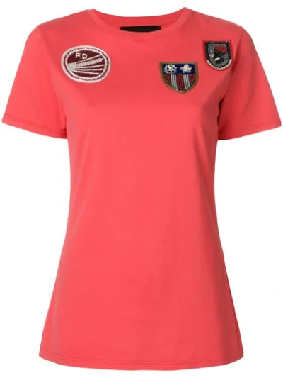 Mr & Mrs Italy Multi-patch T-shirt In Pink