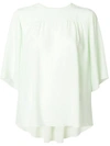 Chloé Fluid Trapeze Blouse In Green