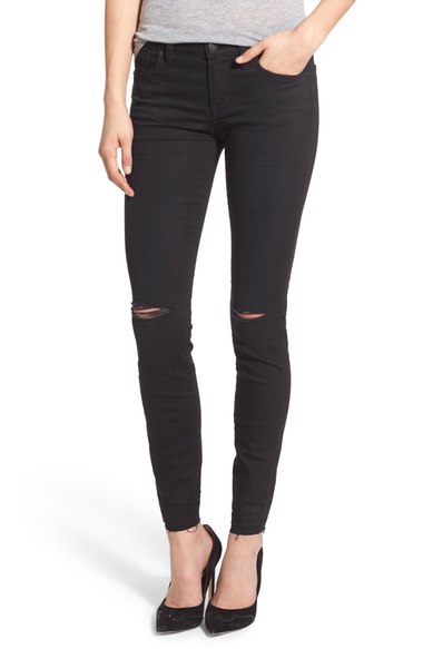 Madewell 'skinny Skinny' Knee Rip Jeans (trent Wash) (long) | ModeSens
