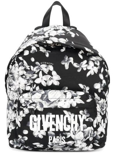 Givenchy Floral Backpack In Black