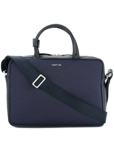Cerruti 1881 Shoulder Strap Laptop Bag In Blue