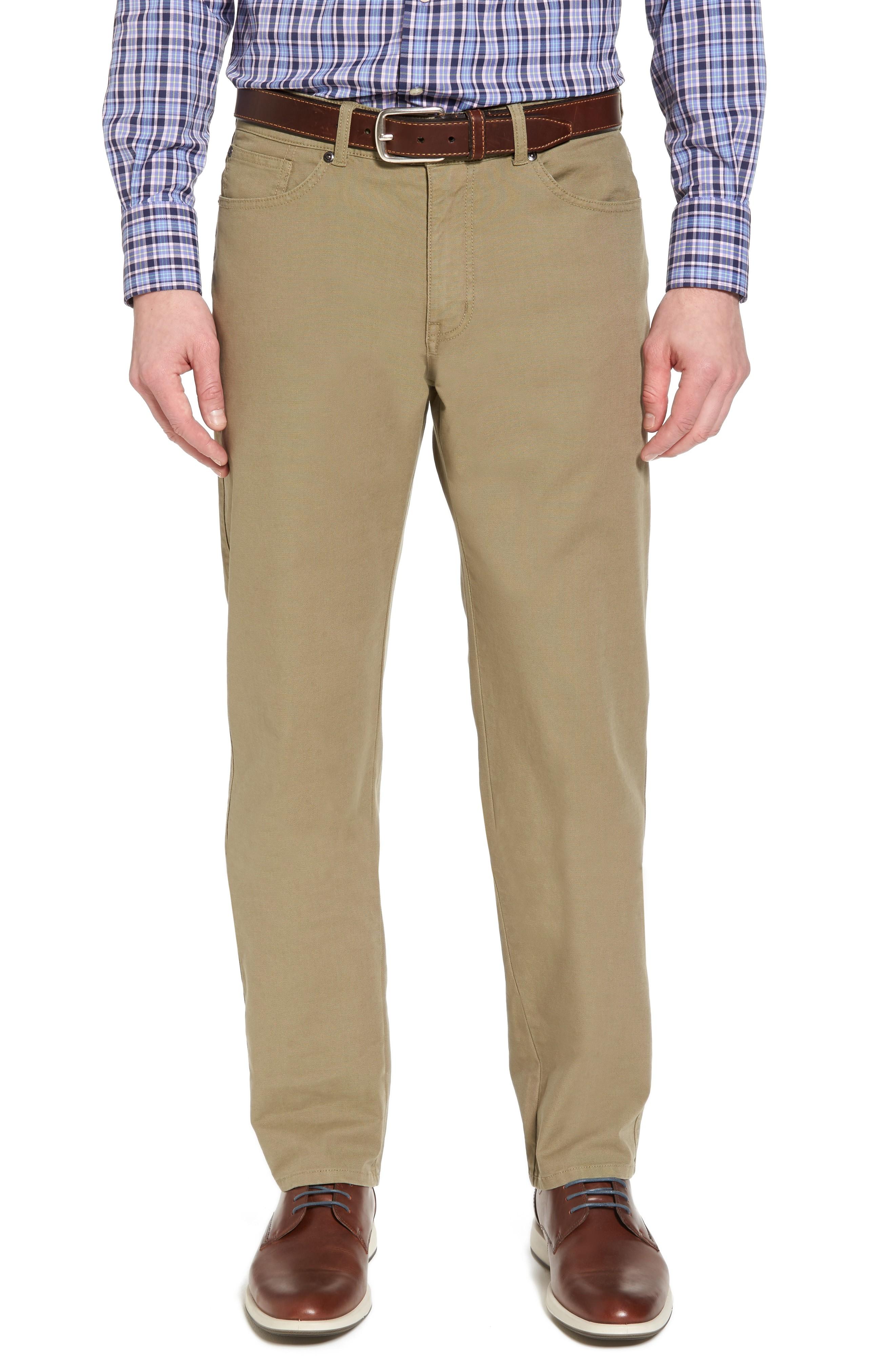 Peter Millar Crown Vintage Canvas Five-pocket Pants In New Military ...