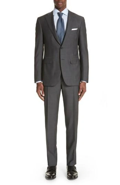 Canali Capri Classic Fit Solid Wool Suit In Grey