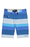 Patagonia Wavefarer Board Shorts In Fitz Stripe: Superior Blue