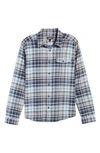 Patagonia Regular Fit Organic Cotton Flannel Shirt In Classic Navy